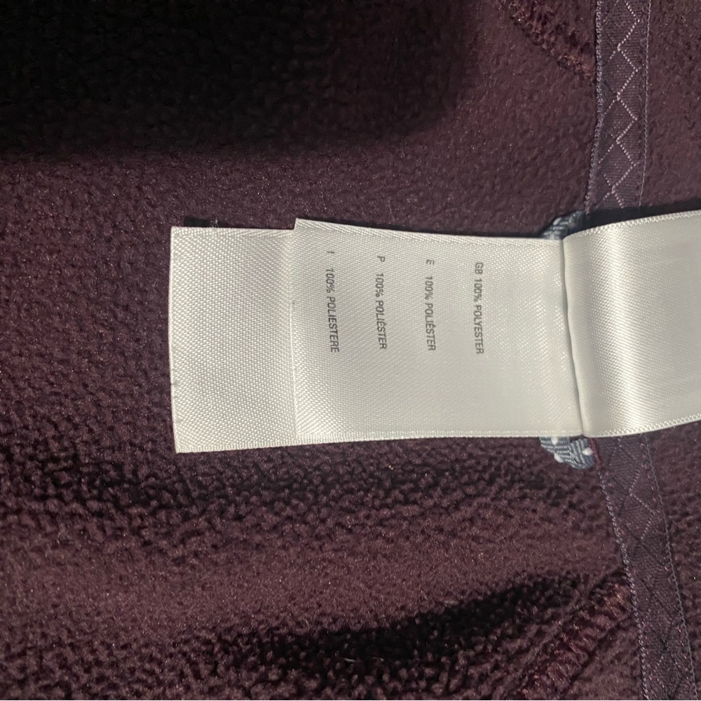 The North Face Purple Ski Jacket with Fleece Material and High Collar - Picture 7 of 15